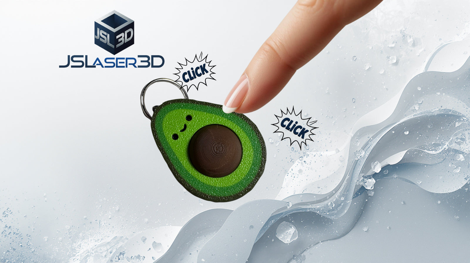Avocado Clicker Keychain