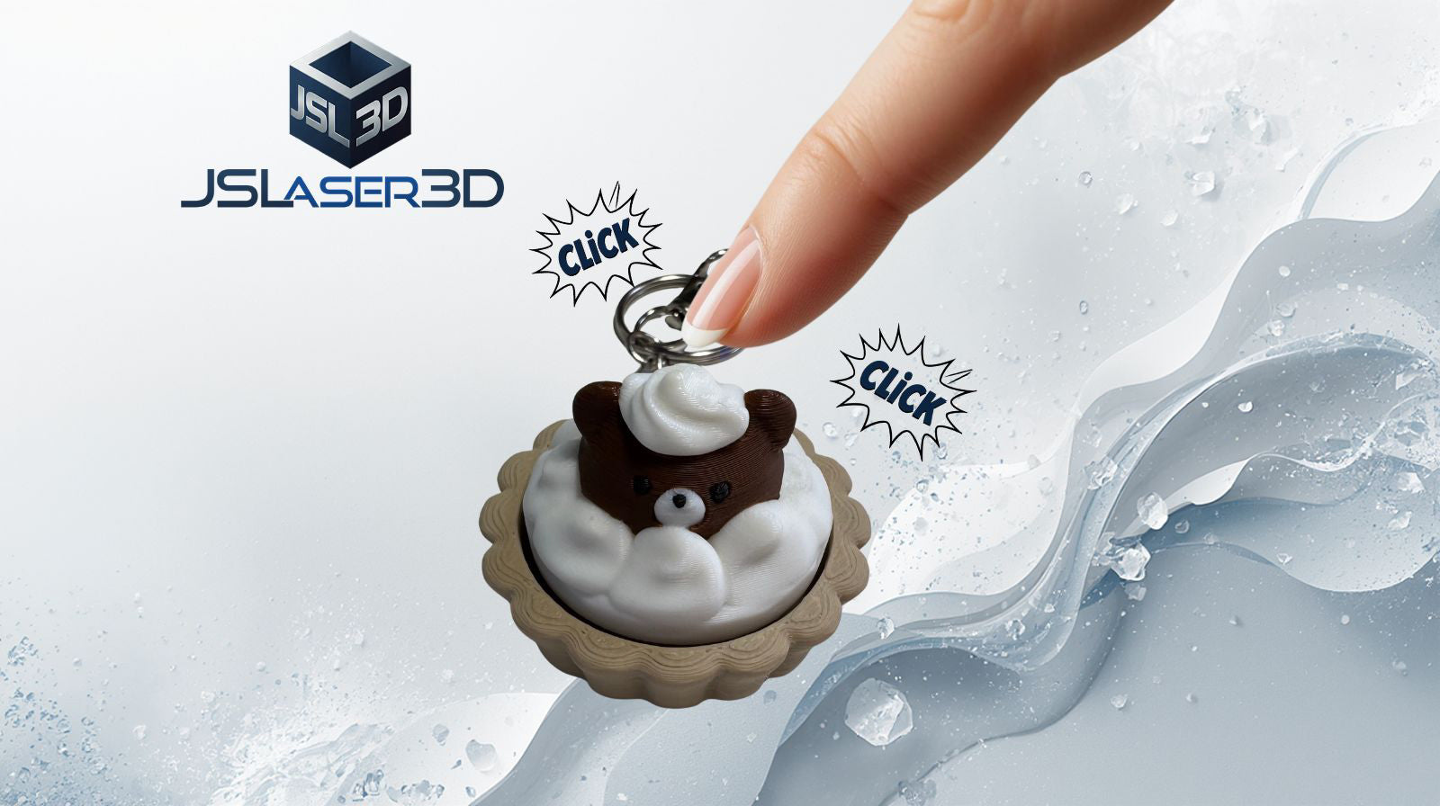 Bear Pie Clicker Keychain