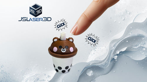 Bubble Tea Clicker Keychain