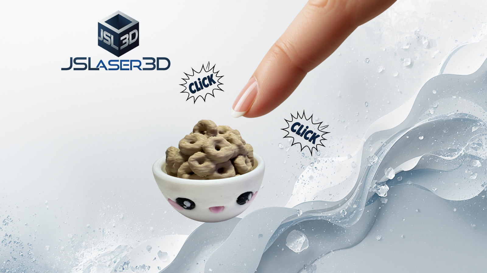 Cereal Bowl Clicker Keychain