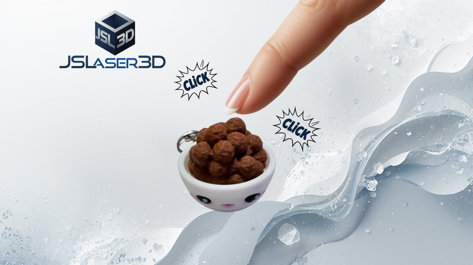 Cereal Bowl Clicker Keychain