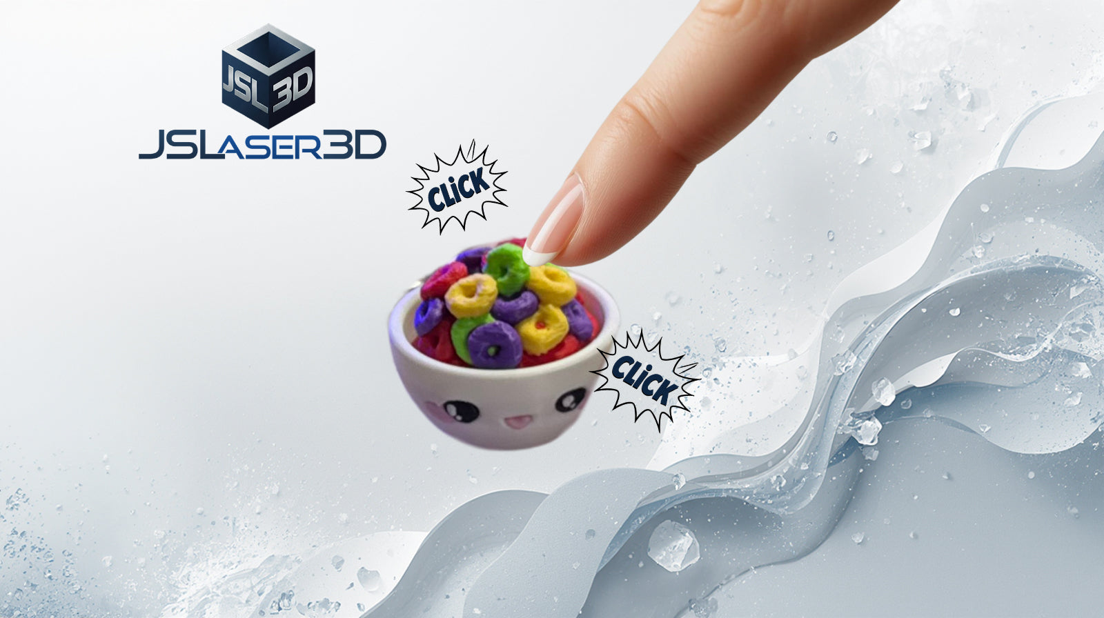 Cereal Bowl Clicker Keychain