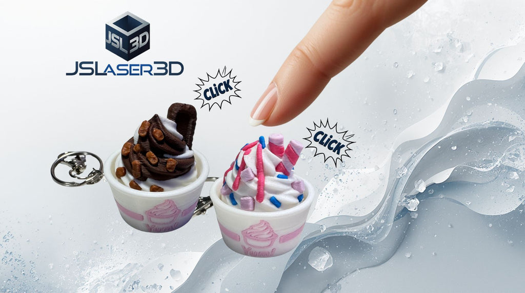 Frozen Yogurt Clicker Keychain