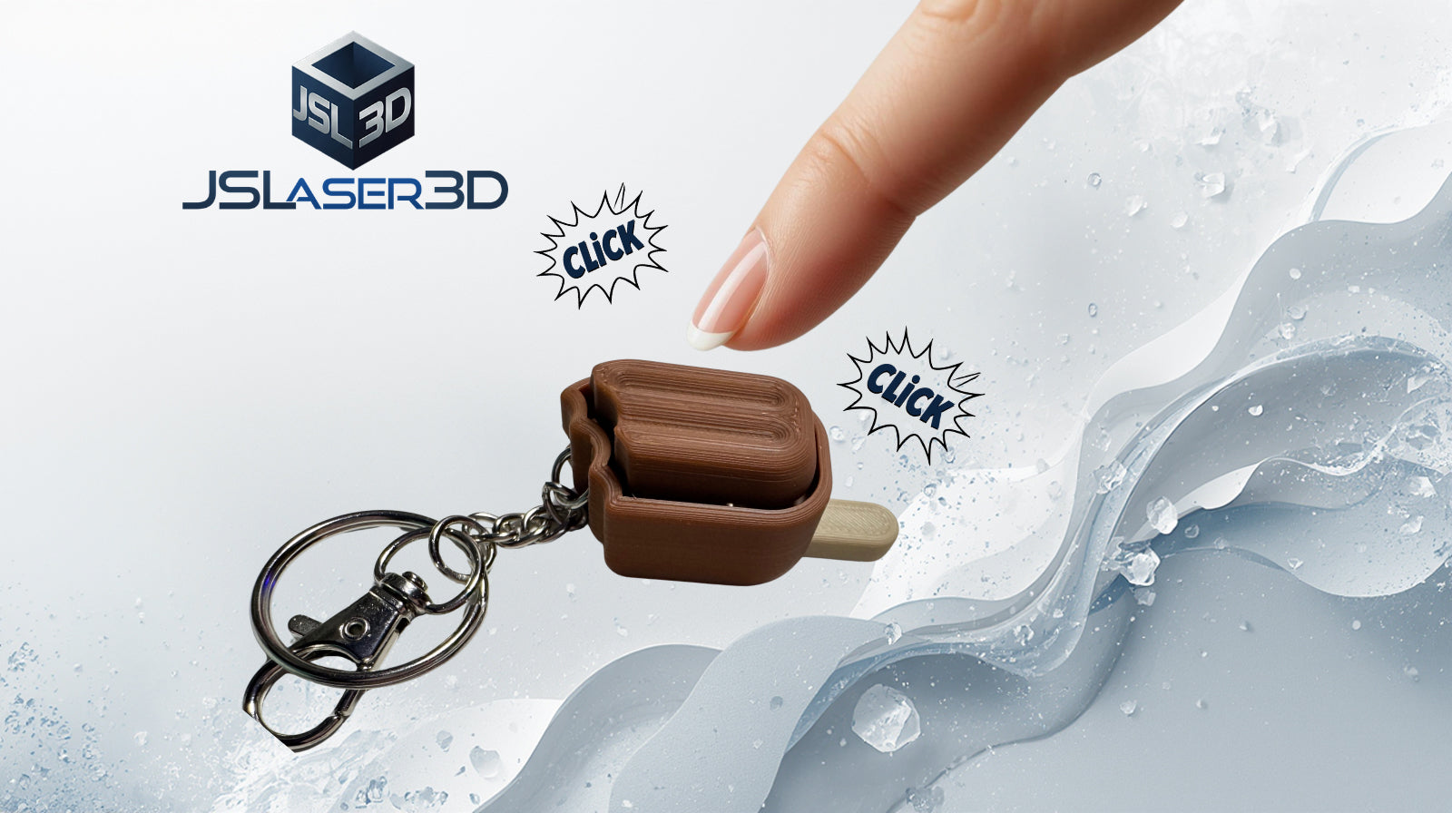 Popsicle Clicker Keychain