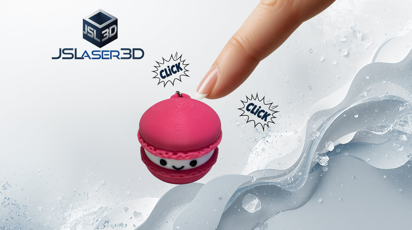 Macaron Clicker Keychain