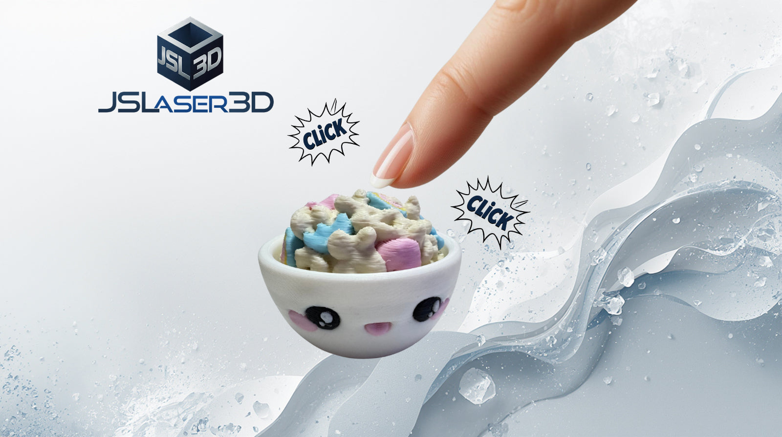 Cereal Bowl Clicker Keychain