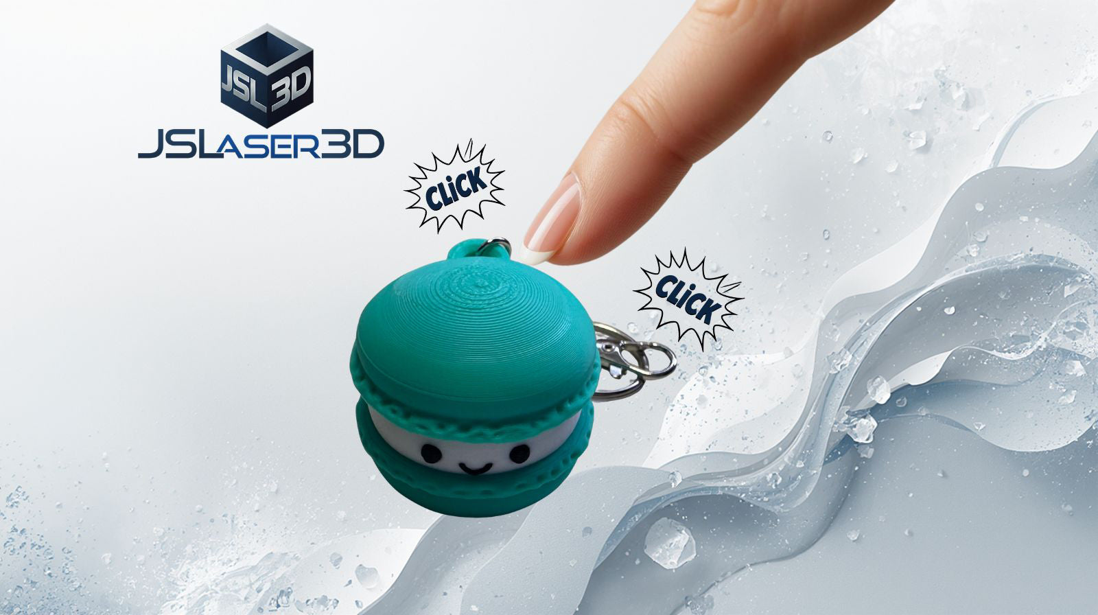 Macaron Clicker Keychain