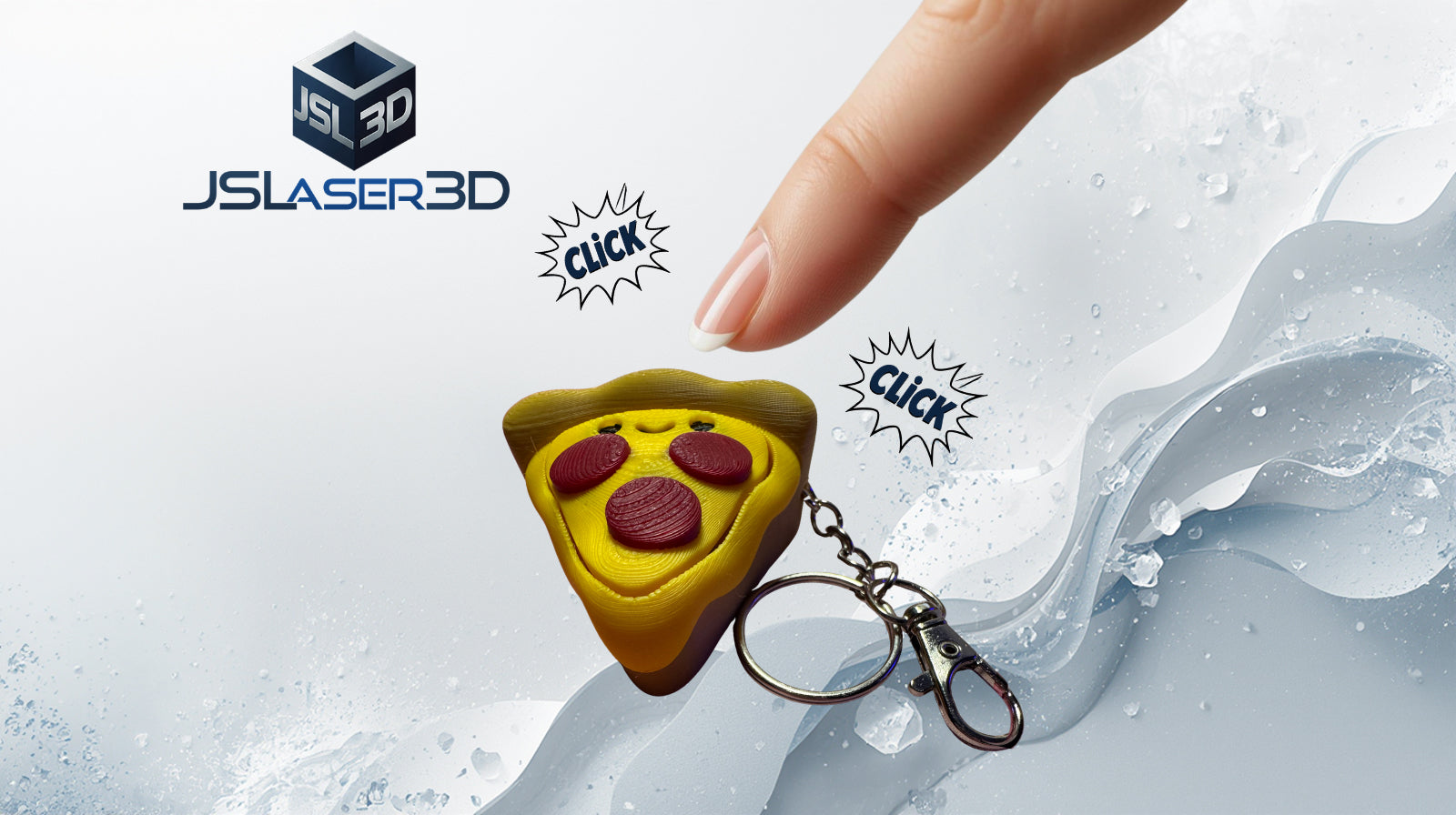 Pizza Clicker Keychain