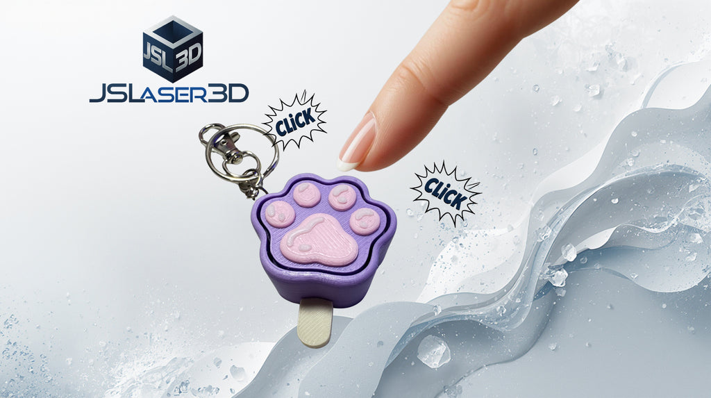 Pawsicle Clicker Keychain