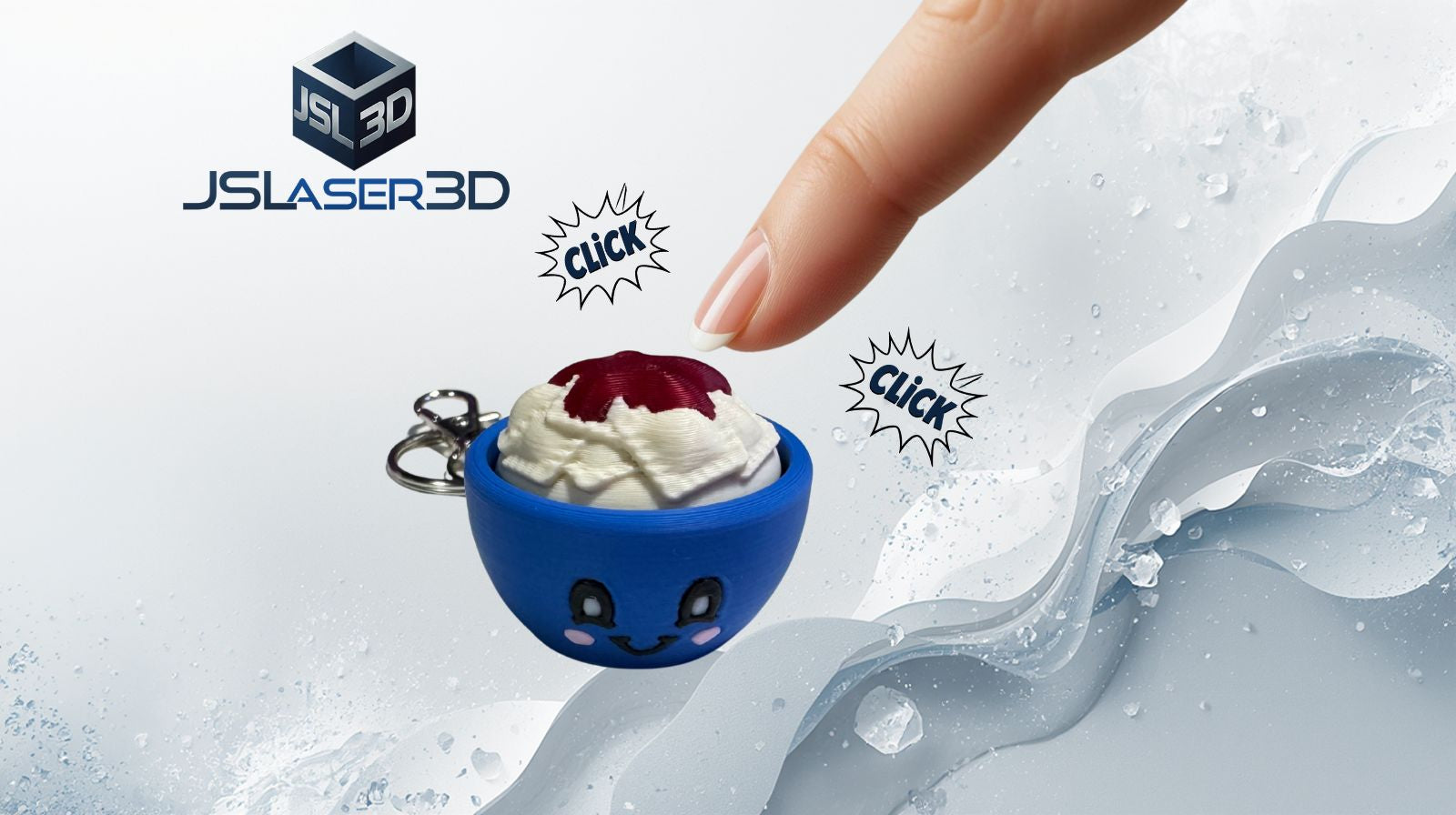 Pasta Bowl Clicker Keychain